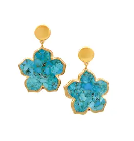 NEST Jewelry NEST Turquoise Flower Earrings