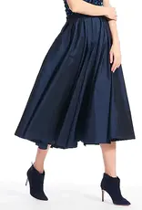 Emily Shalant Emily Shalant Taffeta Tea Length Midi Skirt