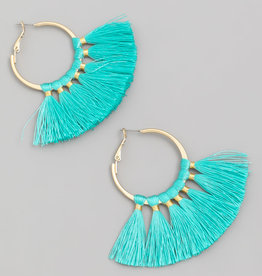 Tassle earrings turquoise