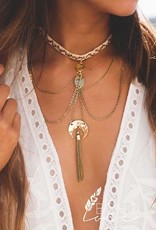 layered necklace with choker