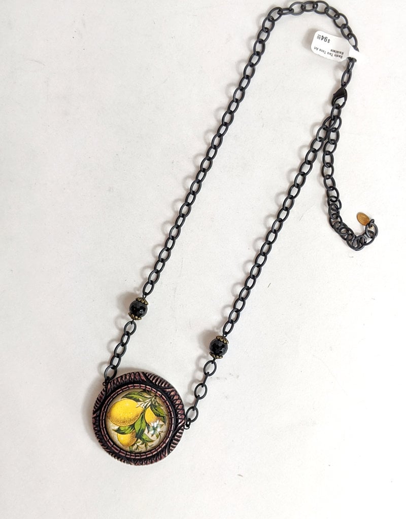 Hotcakes Design Resin Two Tone Necklace