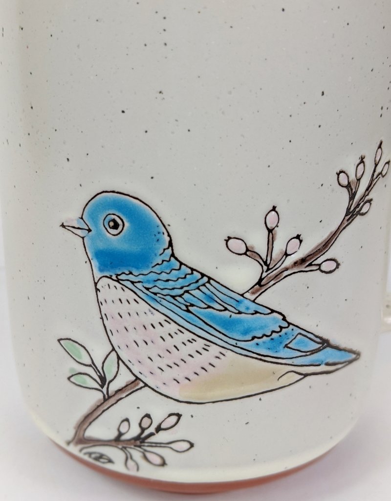 One Hundred 80 Degrees Colorful Bird Mug