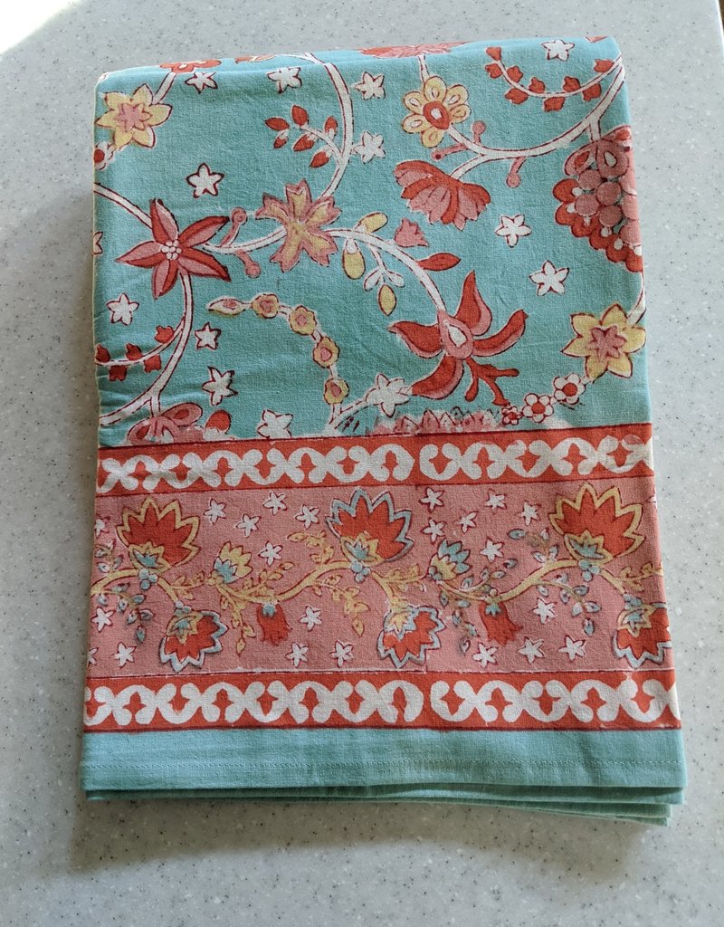 Natural Habitat Hand Blocked Tablecloth 60x60