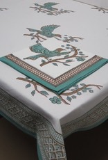 Natural Habitat Hand Blocked Tablecloth 60x60