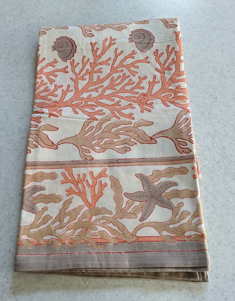 Natural Habitat Hand Blocked Tablecloth 60x60