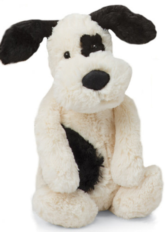 JellyCat Bashful Black & Cream Puppy Medium