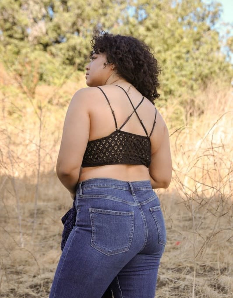 Geo Crochet Lace Bralette - Firefly