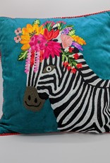 Karma Living Embroidered Velvet Cushion