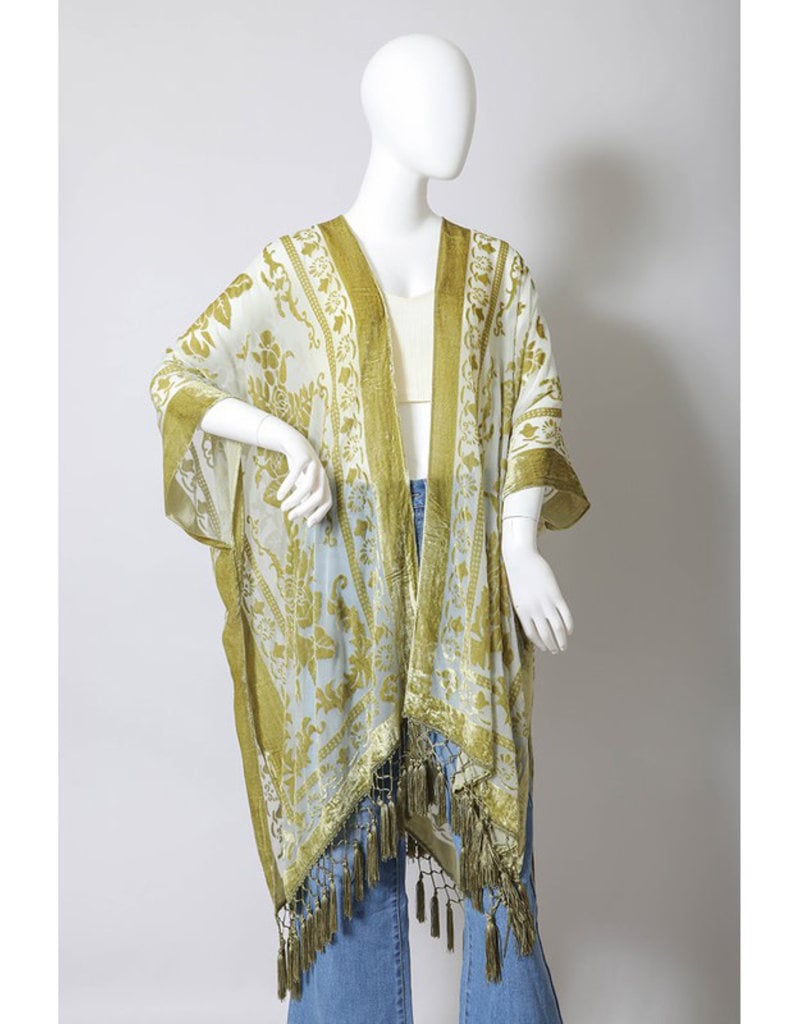 w/Tassels Firefly - Mesh Kimono Velvet