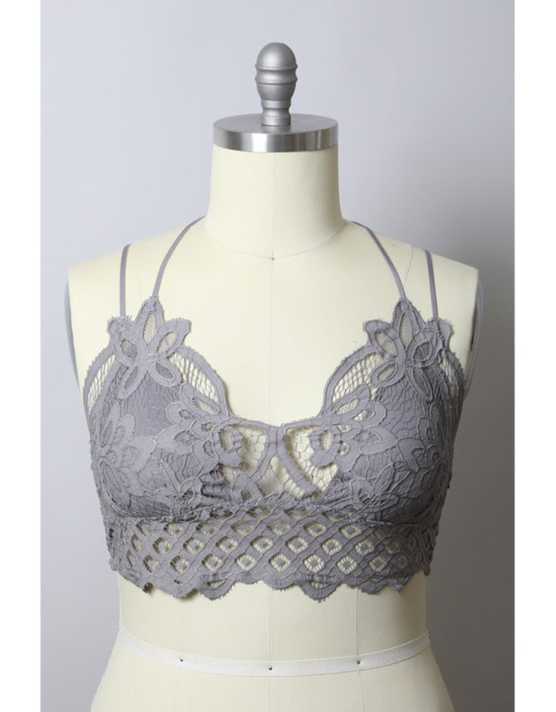 Leto Accessories Crochet Lace Bralette Plus