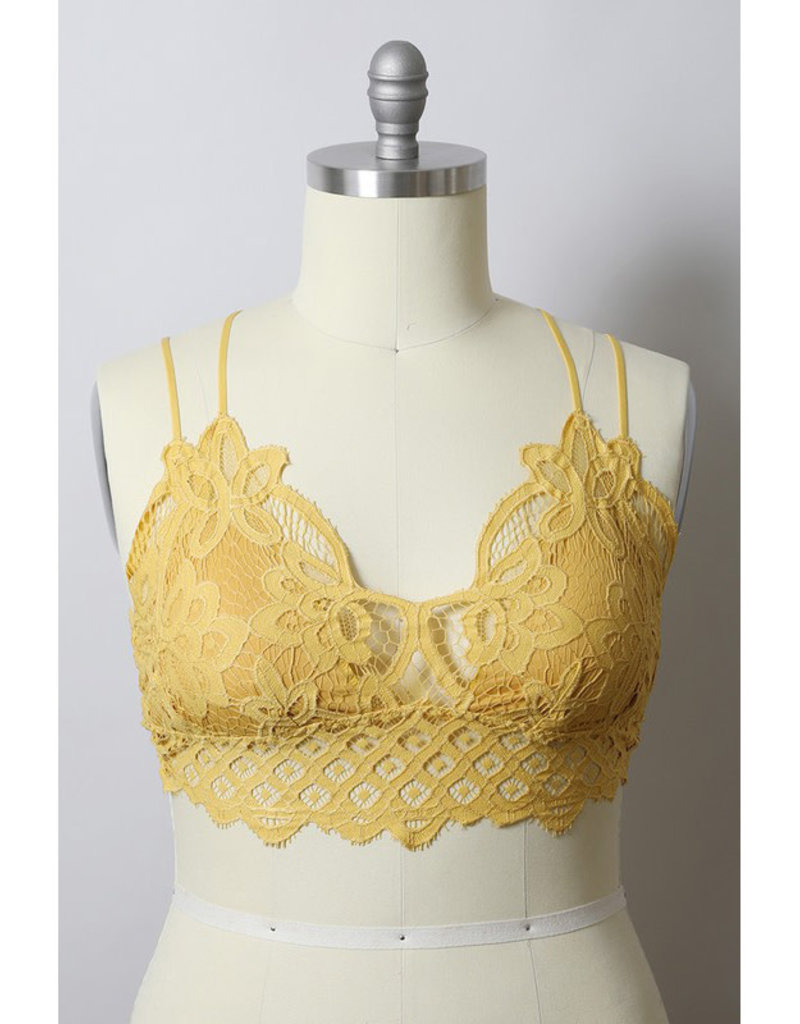 Leto Accessories Crochet Lace Bralette Plus