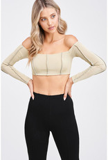 Emory Park Seamed LS Cropped Top