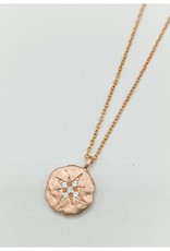 Waterlily Jewelry #791 Rose Gold CZ Starburst