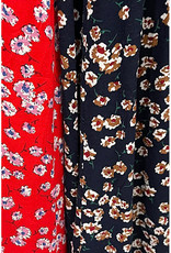 Curve Market Red Floral Button Midi Dress