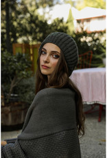 Leto Accessories Boucle Rib Knit Beret