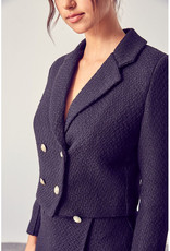 Do + Be Cropped Double Button Blazer
