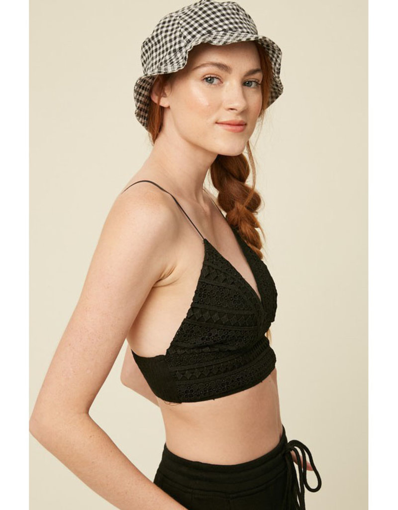 Listicle Embroidered Crochet Bralette