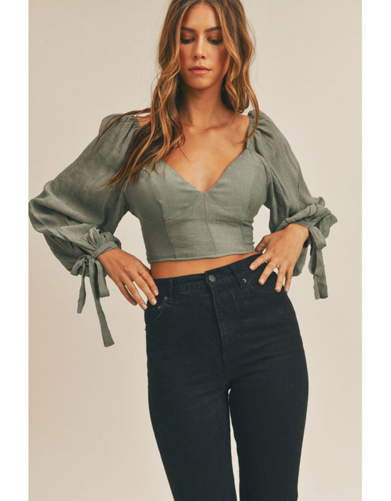 Mable Open Back Crop Top
