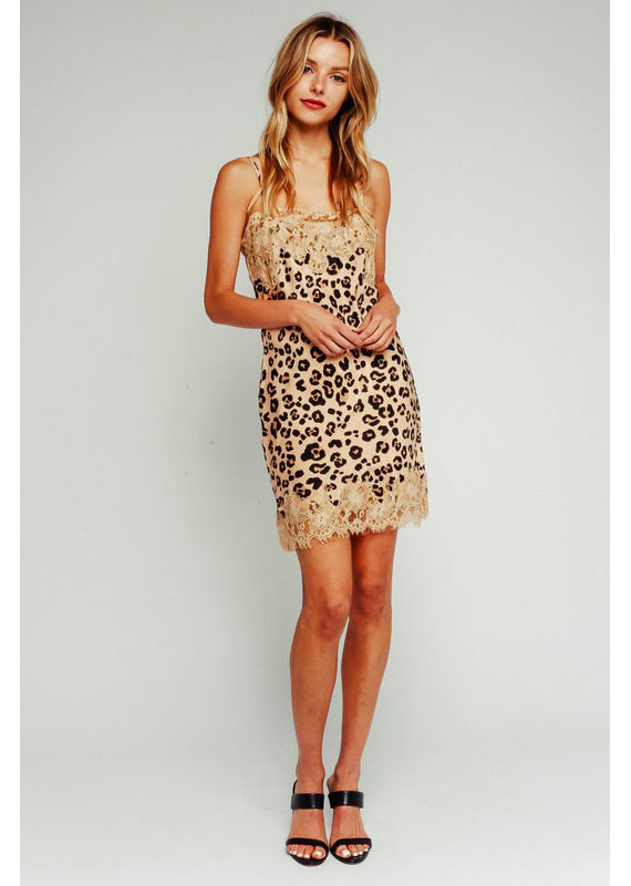 olivaceous leopard dress