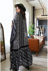 Leto Accessories Paisley Maxi Kimono