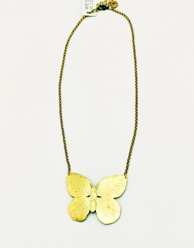 We Dream in Colour Gold Butterfly Necklace