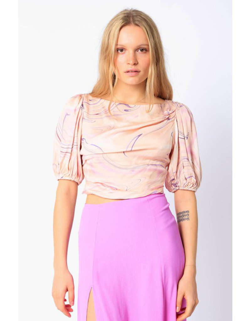 Olivaceous Violet Blush Cross Back Top