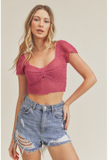 Lush Raspberry Crochet Crop Top