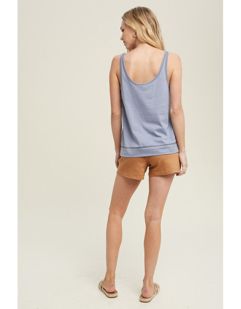 Wishlist Cotton Henley Tank