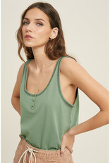 Wishlist Cotton Henley Tank