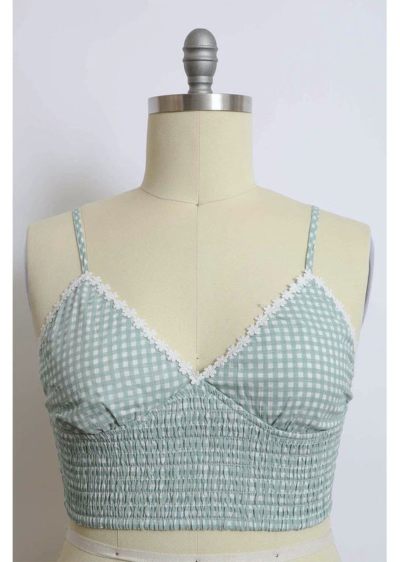 Leto Accessories Gingham Bralette