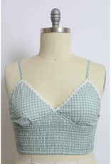 Leto Accessories Gingham Bralette