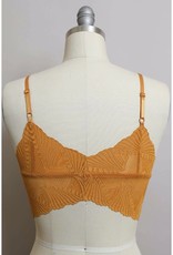 Leto Accessories Butterfly Scallop Lace Bralette