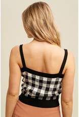Listicle Gingham Sweater Tank