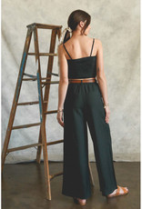 Listicle Pleated Crop Top & Pants Set