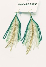 Ink+Alloy Gold Luxe Fringe Ombre Earring