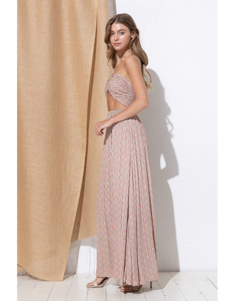 In The Beginning Rust Cut Out Maxi Dress