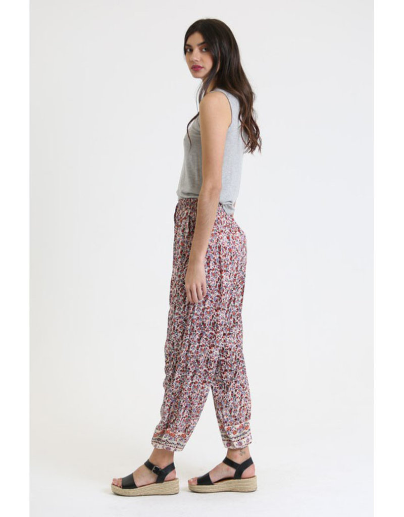 Angie Pink Print Joggers