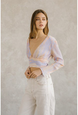 Storia Pastel Crepe Cropped Top