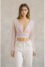 Storia Pastel Crepe Cropped Top