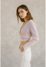 Storia Pastel Crepe Cropped Top