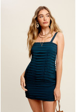 Listicle Emerald Pleated Body Con