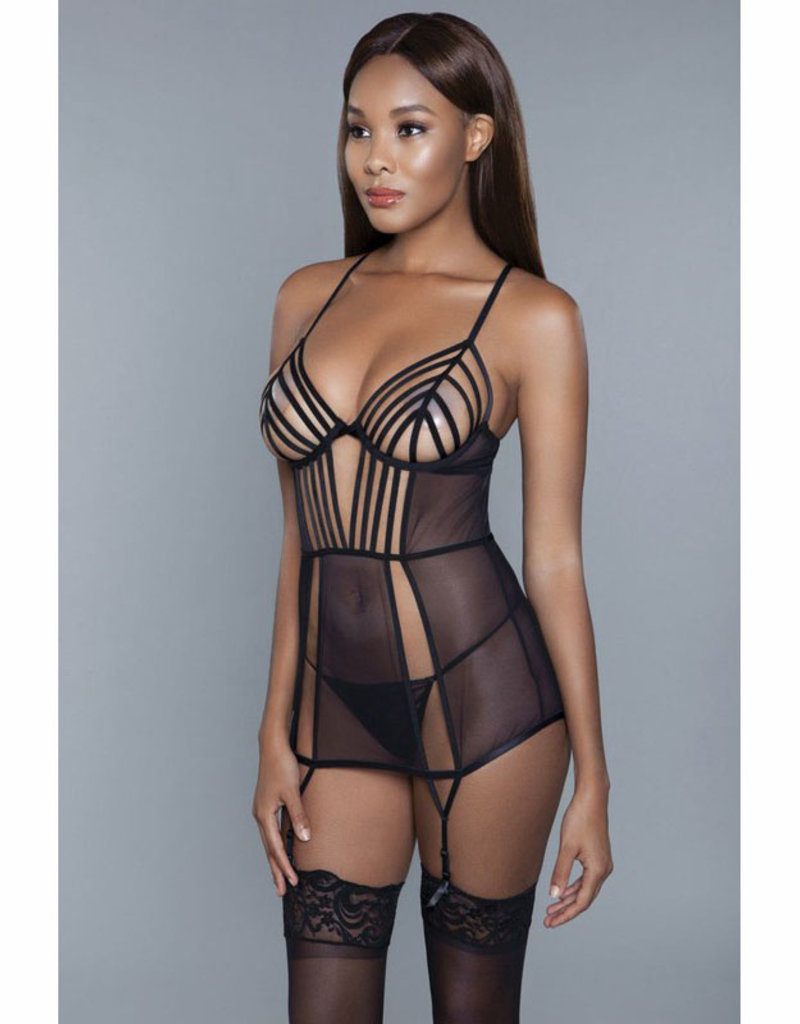 Be Wicked Strappy Mesh Chemise