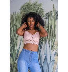 Leto Accessories Cotton Crochet Bralette