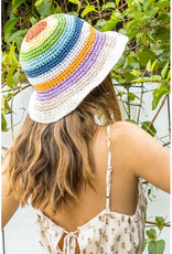 En Creme Rainbow Stripe Bucket Hat