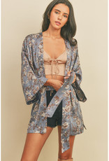 Dress Forum Vintage Rose Satin Kimono