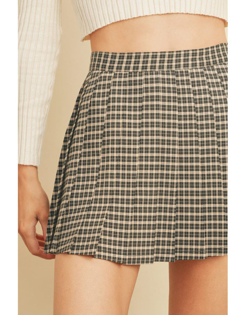 Dress Forum Pleated Plaid Mini Skirt