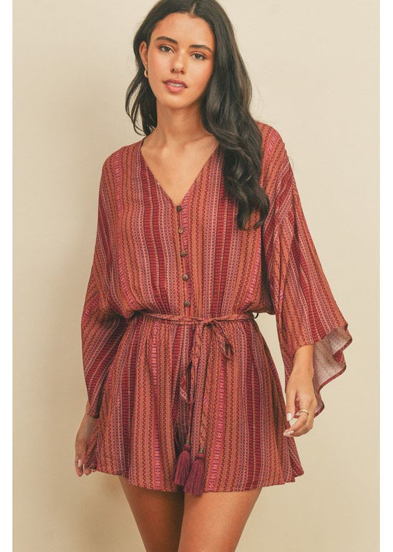 Dress Forum Persian Red Stripe Romper