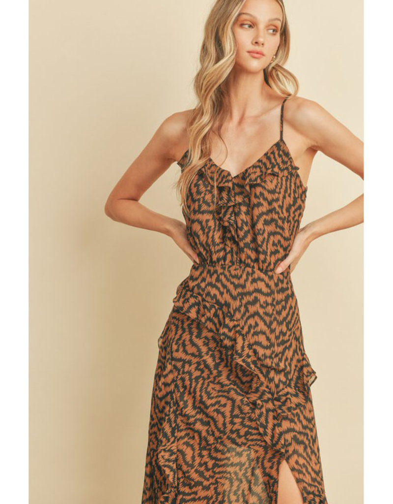 Dress Forum Asymmetrical Leopard Midi Dress
