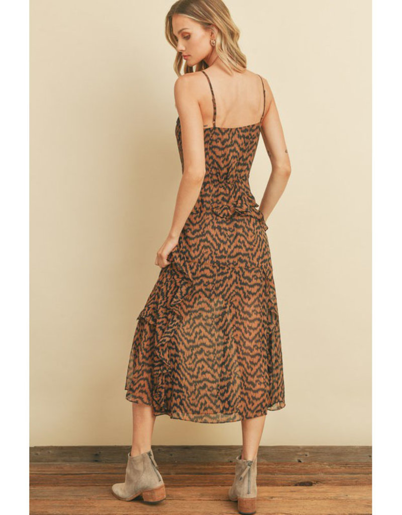 Dress Forum Asymmetrical Leopard Midi Dress