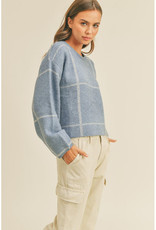 Miou Muse Cozy Grid Pattern Sweater